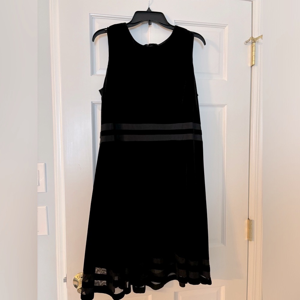 Calvin Klein Black Velvet Dress